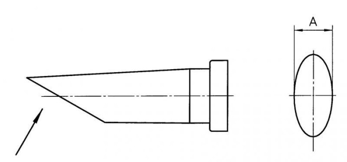 LT DD 45&deg; L&Ouml;TSPITZE 4,6 MM VERP. T0054448699 WELLER