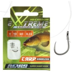 Carlige Legate Nevis Crap Barbless, Nr.6, 0.25mm, 40cm, 10buc/pac foto