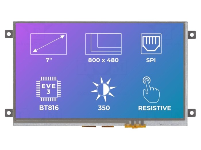 Display TFT 7" 800x480 LED