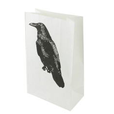 Lampioane decorative fixe Black Raven, inaltime 25 cm, set 5 bucati