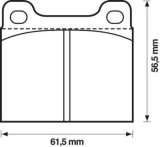 Placute frana Alfa Romeo 75 (162b), Alfetta (116), Giulietta (116); Maserati Biturbo (70, 77), Biturbo Spider, Biturbo Cupe, Shamal SRLine parte mont