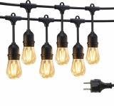 BZRSH Ghirlanda Luminoasa Exterior 10m , 10 Becuri LED E27, IP66, incarcare la priza, Lumina Calda pentru Gradina
