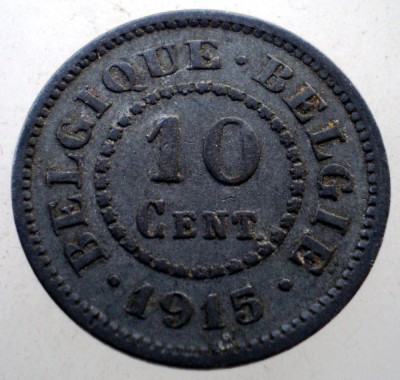 2.268 BELGIA WWI OCUPATIE GERMANA 10 CENTIMES 1915 BELGIQUE-BELGIE foto