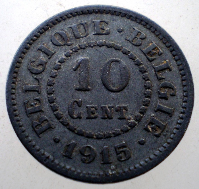 2.268 BELGIA WWI OCUPATIE GERMANA 10 CENTIMES 1915 BELGIQUE-BELGIE