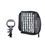 Softbox Visico 40x40cm cu grid si flash holder EB-063