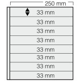 Set 5 folii albe, Garant, cu 16 buzunare de 33 x 250 mm