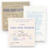 Geo Dumitrescu, trei premii acordate de Consiliul Uniunii Scriitorilor, 1964-1981