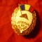 Insigna Veteran de Razboi , h=3,5cm , metal si email