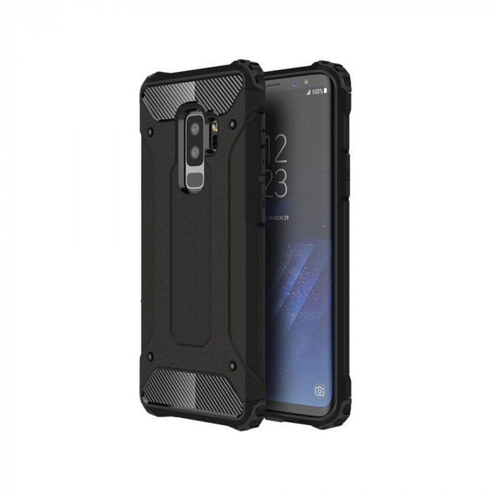 Husa Compatibila cu Samsung Galaxy S9 Plus Techsuit Hybrid Armor Negru