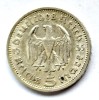 GERMANIA 5 REICHS MARK 1935 A HINDEMBURG ARGINT XF AUNC, Europa