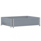 Cumpara ieftin Jardiniera de gradina, gri, 80x60 cm, lemn masiv pin