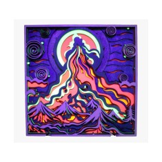 Tablou &bdquo;Cosmic Eruption&rdquo; &ndash; Artă Luminoasă &icirc;n Lemn