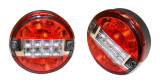 Set lampi spate LED rotunde camion remorca 12,5 cm 12V 24V, Breckner