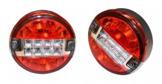 Set lampi spate LED rotunde camion remorca 12,5 cm 12V 24V foto