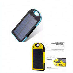 Incarcator solar/ Baterie externa 5000 mah cu usb foto