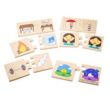 Puzzle din lemn - Notiuni opuse PlayLearn Toys, BigJigs Toys