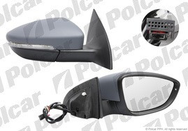 Oglinda exterioara VW Passat CC (3Cc) 06.2008-02.2012 Partea Dreapta Crom Convex Electrica Cu Incalzire 3C8857508An9B9, carcasa grunduita, 9 pini, cu foto