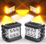 Proiector LED Auto Offroad Bicolor, alb si galben, 12-24V, 45W, cu functie stroboscop, spot beam 30 grade - KWD45W