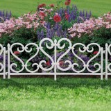 Bordura Gardulet Decorativ Plastic pentru Gazon sau Flori, Dimensiuni 62x32cm, Alb