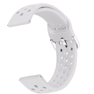 Curea din silicon, compatibila Garmin Vivoactive 4, telescoape Quick Release, 22mm, Gri foto