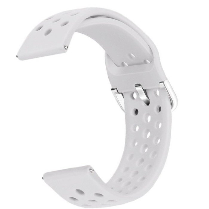 Curea din silicon, compatibila Garmin Vivoactive 4, telescoape Quick Release, 22mm, Gri