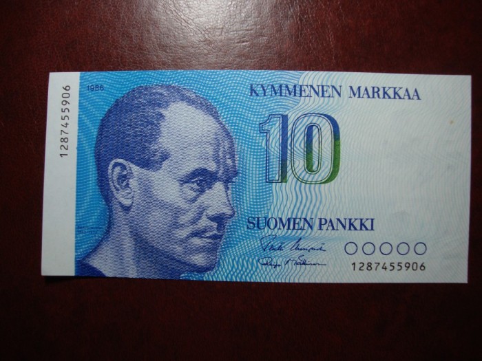 FINLANDA 10 MARKKAA 1986 UNC