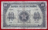 Maroc 10 francs 1943 circulata **