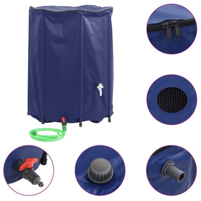 Rezervor de apa cu robinet, pliabil, 1350 L, PVC foto