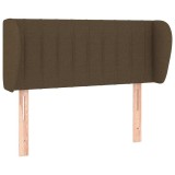 Cumpara ieftin Tablie de pat cu aripioare maro inchis 103x23x78/88 cm textil