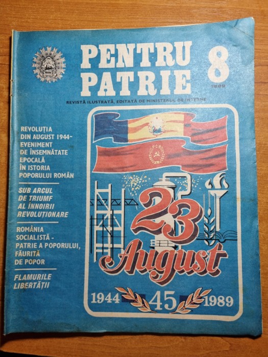 revista pentru patrie august 1989
