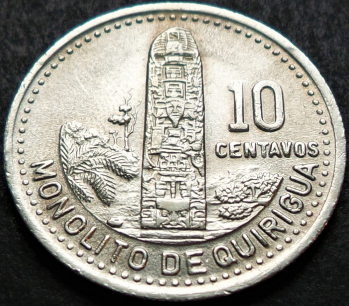 Moneda exotica 10 CENTAVOS - GUATEMALA, anul 1988 * cod 2918