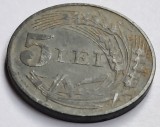 Romania, 5 Lei 1942 Zinc
