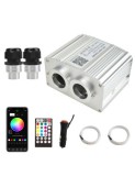 Kit Fibra Optica Plafon Instelat RGBW Twinkle cu 900 Fire, lungime 2M, grosime 0.75mm cu aplicatie pe telefon si telecomanda, Xenon Bright