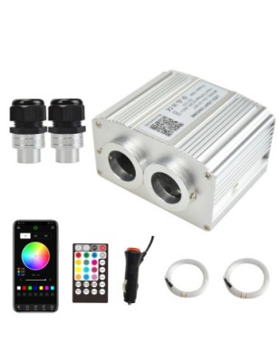 Kit Fibra Optica Plafon Instelat RGBW Twinkle cu 900 Fire, lungime 2M, grosime 0.75mm cu aplicatie pe telefon si telecomanda foto