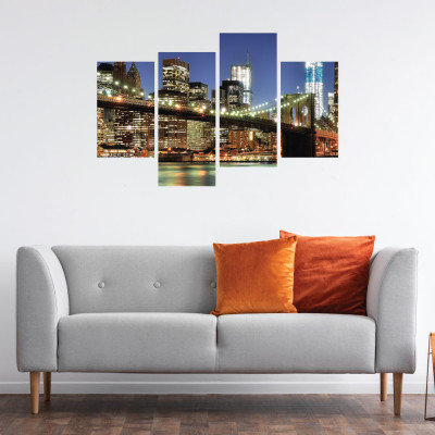 Tablou canvas 4 piese - Oras modern foto