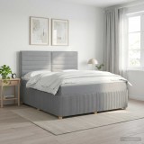 Cumpara ieftin Pat boxspring cu saltea Gri deschis 160 x 200 cm Tesatura