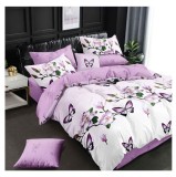 Cumpara ieftin Lenjerie pat dublu,bumbac finet,6 piese,cearceaf cu elastic 180x200cm, cearceaf pilota 200x230cm, 2 fete de perna 50x70, 2 fete de perna 70x70-A1132