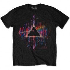 Tricou Unisex Pink Floyd: Dark Side Of The Moon Pink Splatter foto