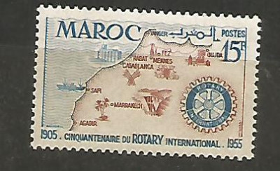 (No 8)timbre-MAROC 387 foto