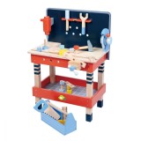 Atelier de lucru, din lemn premium - TenderLeaf Tool Bench - 19 piese - Tender Leaf Toys
