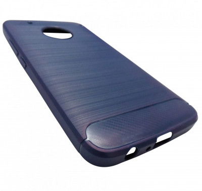 Husa Forcell Carbon silicon bleumarin pentru Motorola Moto G5 Plus foto