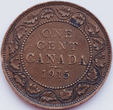 2286 Canada 1 cent 1915 George V (with &quot;DEI GRA&quot;) km 21, America de Nord