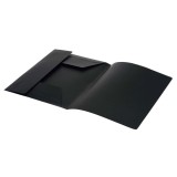Mapa plastic A4 cu elastic negru