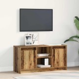Cabinet TV cu lumini LED - lemn vechi, 100x34x50 cm din lemn ingineresc.