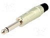 Conector jack, Jack 6,3mm, 2 contacte, tata, AMPHENOL - ACPM-KN