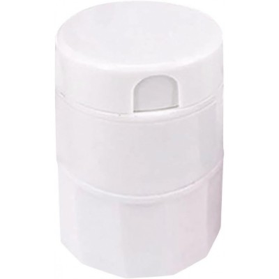 Cutie pastile multifunctionala, flippy, 4 in 1, pahar apa, taiere, sfaramare, depozitare, compact, abs cu lama din inox, alb, 8.7x6.2x4.1 cm foto