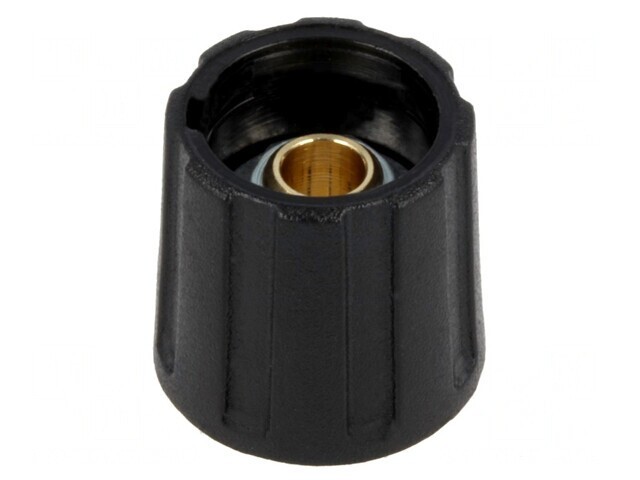 Buton rotativ negru 4mm ABS