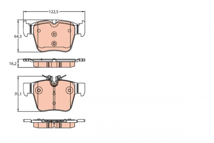 TRW GDB2154 set placute frana,frana disc