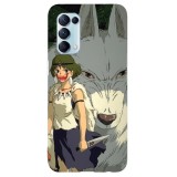 Husa compatibila cu Oppo A5 (2020) model Princess Mononoke, Silicon, TPU, Viceversa, Transparent, Carcasa