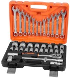 Sada n&aacute;radia Strend Pro S237, 37 dielna, v kufri, 1/2"